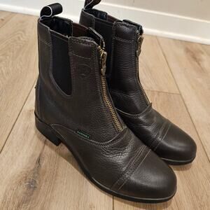 Heritage Breeze Brown Zip Paddock Boot Size 7.5